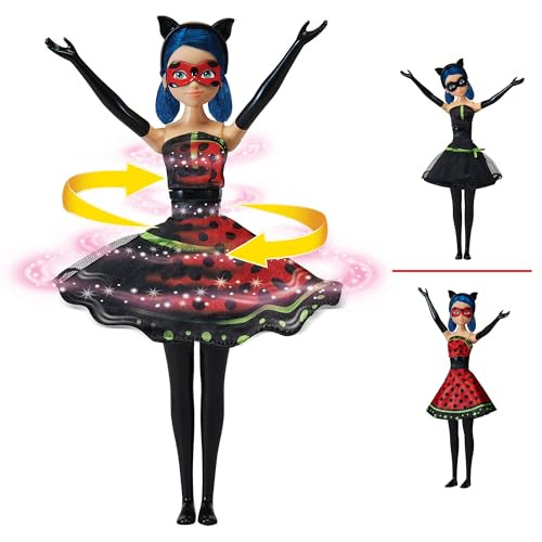 Miraculous Ladybug en Cat Noir 2-in-1 transformatie pop Switch Ladybug/LadyNoir