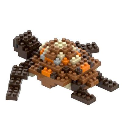 BRIXIES 200095 - Schildkröte, 3D Konstruktionsbausatz aus Ministeinen, 103 Teile
