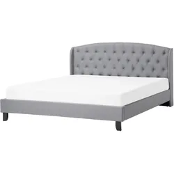 POLSTERBETT 180/200cm Hellgrau Bordeaux
