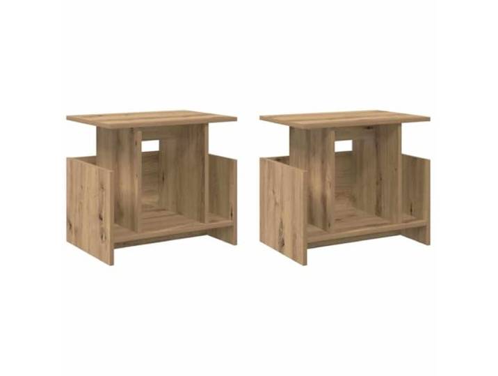 LMTYOENFG 2er Set TV-Ständer Artisan Eiche 50x35x45cm Holzwerkstoff Praktisches 2er-Set für Wohnzimmer oder Schlafzimmer, bietet offenen Stauraum und pflegeleichte Oberflächen.