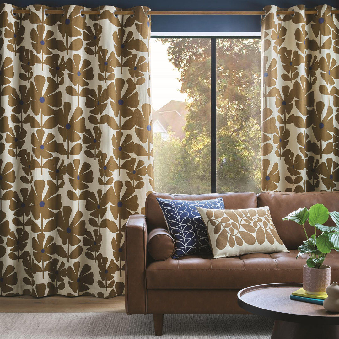 Orla Kiely WILDFLOWER Yellow 168cm Width x 183cm Drop