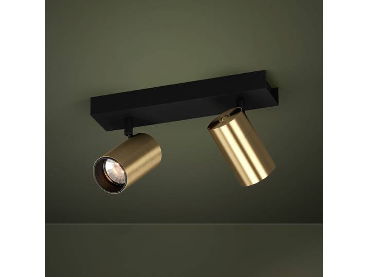 Plafonnier 28 x 7 x 28cm 2 Acier laqué LED GU10