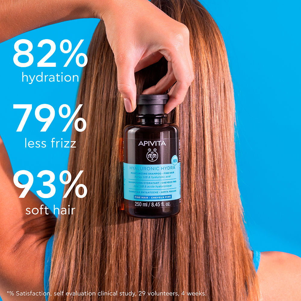 Apivita Shampooing Hydratant pour cheveux fins à l’acide hyaluronique, à l’aloès et au miel