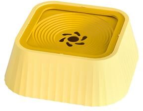 Multicon Wholesale Hub Non Slip Spill Proof Pet Water Bowl, Floating Design For Cats And Dogs yellow