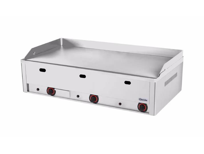 Bartscher Gas-Griddleplatte 970 Chrom mit Flüssiggasanschluss – Gastro Grill/Griddleplatte – edelstahl