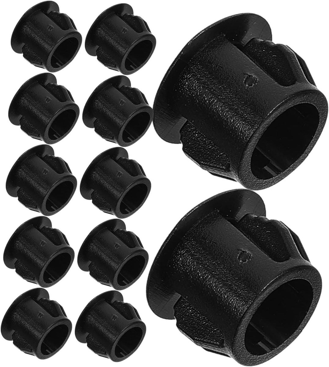 50 stuks Decoratieve Pluggen Zwart - Herbruikbare Nylon Gat Covers voor Meubels