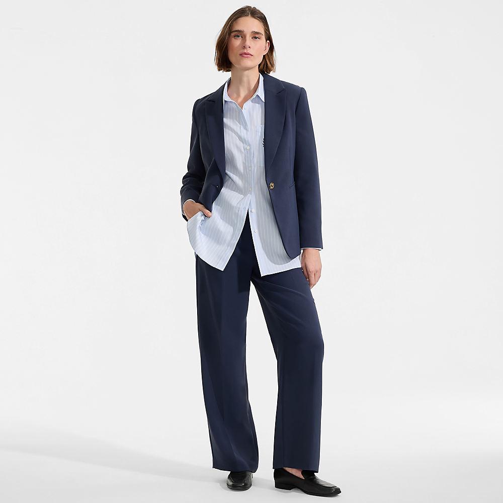 Weite Crêpe-Hose für Damen, Damen, size: regular, Blau, by Lands' End