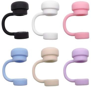 Uplift Essentials Great Cup Accessory Straw Cover Cap Cup Spill Stopper Silicone Tumblers Straw Topper Reusable Leak Stopper Straw Covers cat