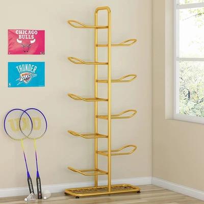 Multi Tier Ball Storage Rack For Sports Equipment And Toy Organization b