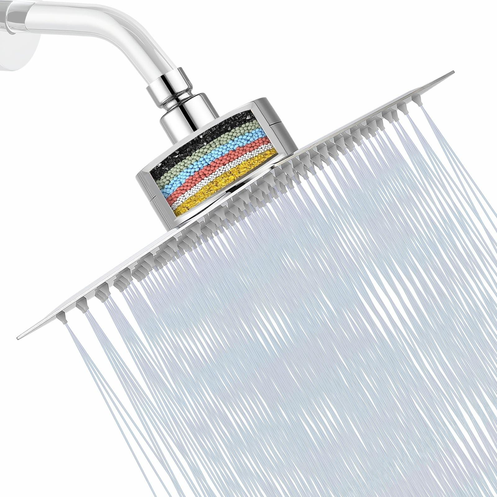 Gefilterde douchekop met hard waterfilter