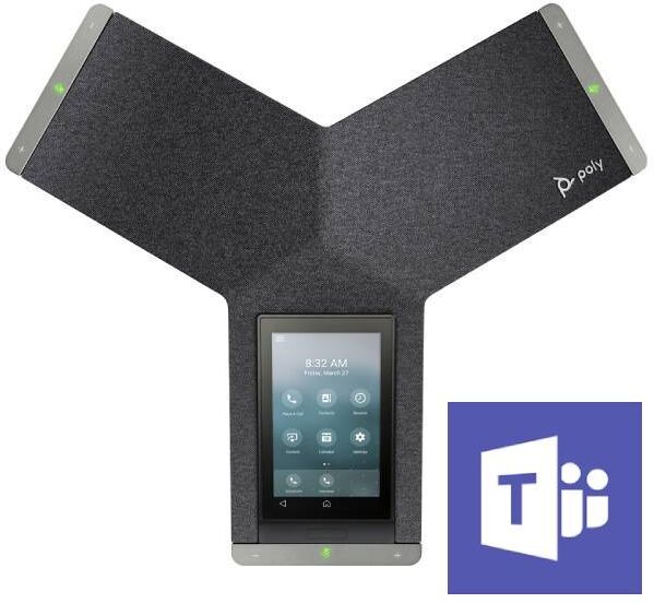 Poly - Trio C60 IP Teams Audioconférence IP optimisée Microsoft Teams avec connexion USB et Bluetooth