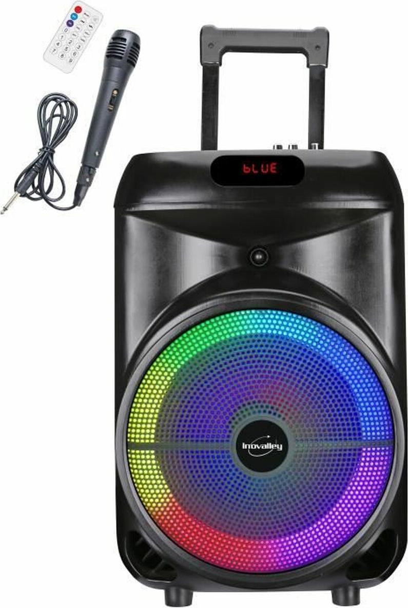 Inovalley Draagbare Bluetooth-luidspreker, zwart, 700W