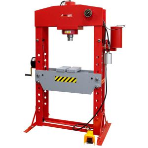 Holzmann Werkstattpresse WP75H, Pressdruck 75 t, 250 mm Hub, hydropneumatisch, Arbeitsbereich 0-750 mm