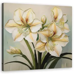 WANDBILD blumen lilien weiß