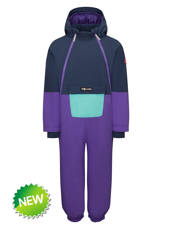 Trollkids Schneeanzug "Narvik" in Lila/ Dunkelblau - 92