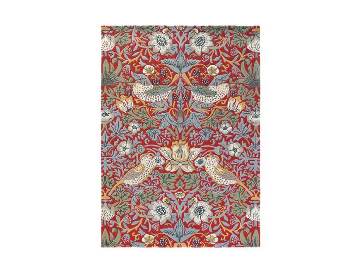 Designer Teppich „Strawberry Thief“ - handgetuftet, aus 100% reiner Schurwolle Crimson 170 x 240 cm Morris & Co