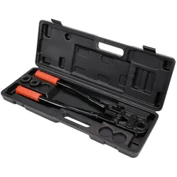 Yato, Zange, Profi Rohrpresszange 4-teilig für Aluminium-Verbundrohre PEX-AL-PEX, 16-26mm, TH- und U-Kontur (525 mm)