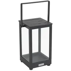 Windlicht Belfort aus Aluminium und Glas, modern, anthrazit, quadratisch, Small, Brafab