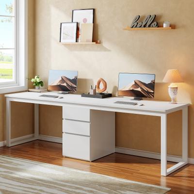 YUZHOU "78.7"" Long Double Computer Office Desk with 3 Storage Drawers"
