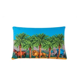 Excelsa Kissen Le Cirque du Marrakech Baumwolle 45x30 cm blau