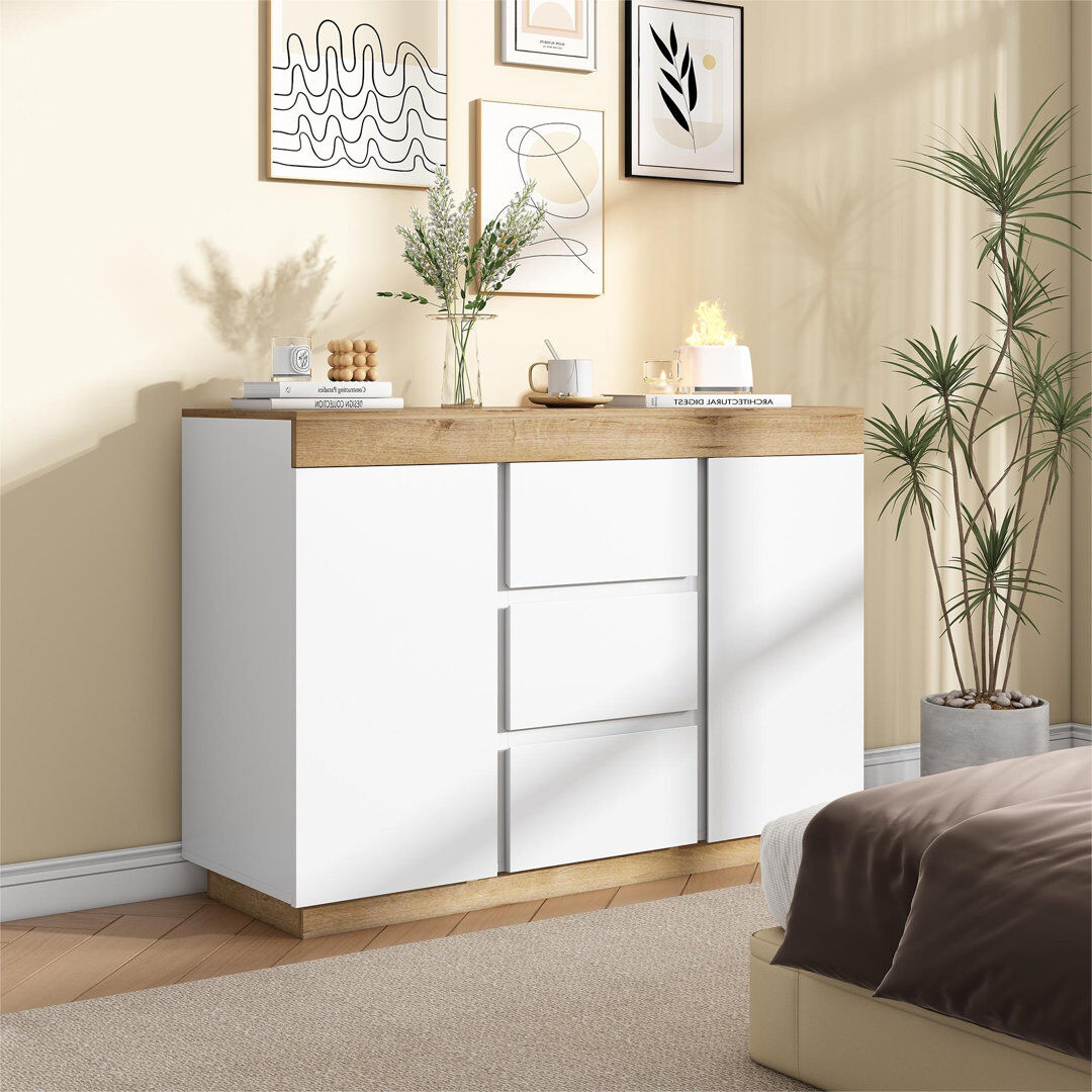 Latitude Run Allyonna 120cm Sideboard White 82.5cm H X 120cm W X 40cm D