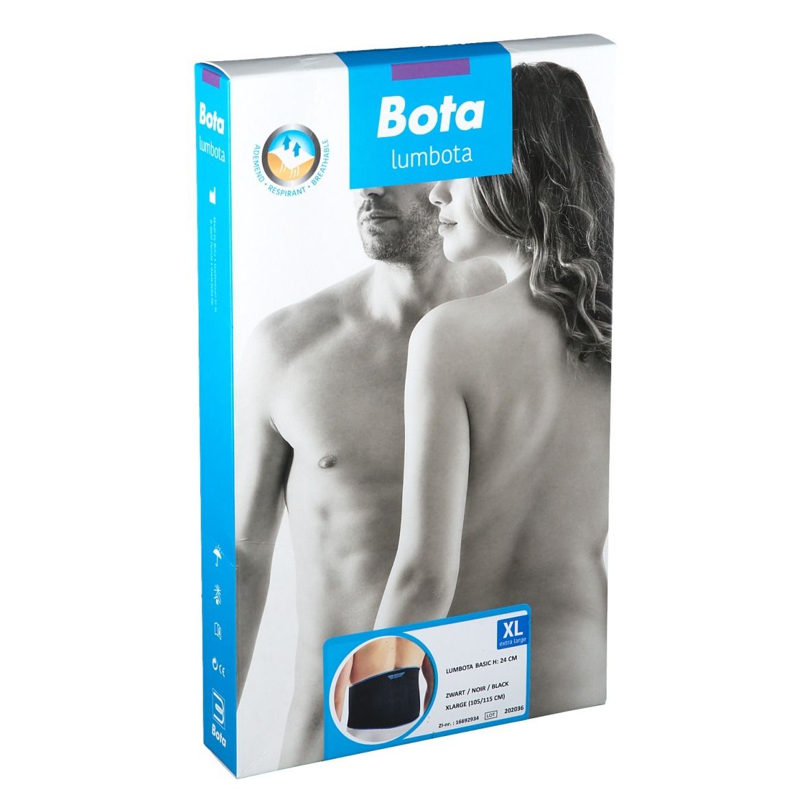 Bota Lumbota Basic Zwart Extra Large 1 St Bandage(s)