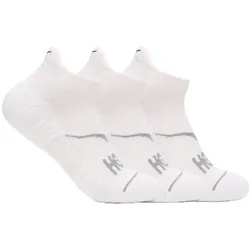 Hoka, Herren, Sportsocken, No-Show-Laufsocken, 3er-Pack, Weiss / Weiss / Weiss (S), Weiss