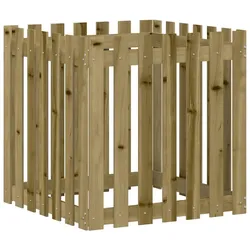 vidaXL Pflanzkübel Latten-Design 70x70x70 cm Kiefernholz Imprägniert