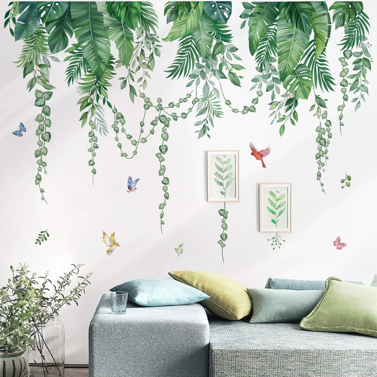 Dailygoods Muursticker Tropische Bladeren Wanddecoratie
