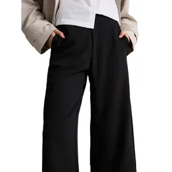 Culotte-Fit Stoffhose Schwarz M