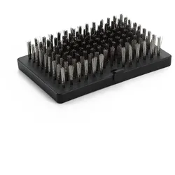 METRO PROFESSIONAL Ersatz-Grillbürstenkopf, Edelstahl/Kunststoff, 12 x 8 cm, schwarz