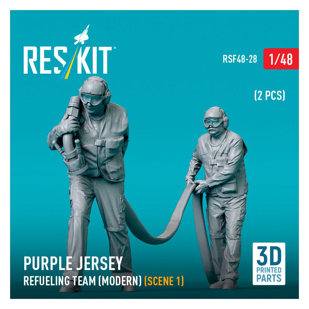 ResKit Purple jersey refueling team (modern) (scene 1) (2 pcs) (3D Printed) (RSF48-0028)