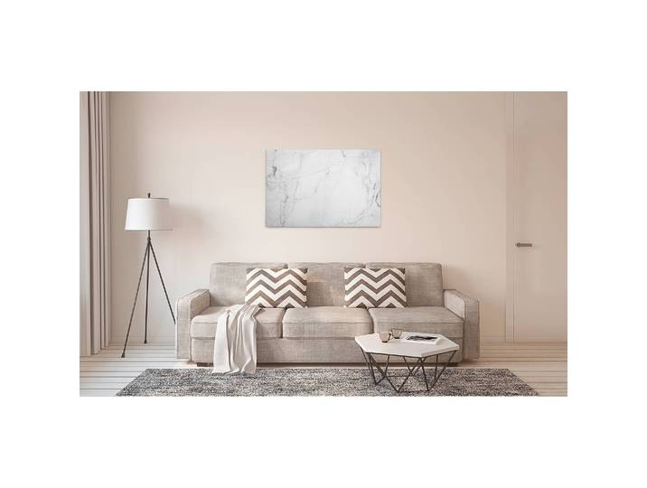 Tableau déco White Marble Polyester PVC / Épicéa Blanc 90 x 60cm