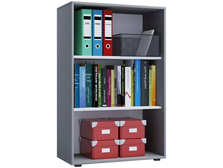 VCM Houten bureaustandaard archiefkast archiefkast boekenplank Lona 3f Houten bureaustandaard archiefkast archiefkast boekenplank Lona 3f Grijs