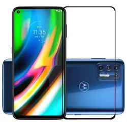 Screenguard Motorola Moto G9 Plus Full Screen Panzerglas Schutzfolie 2.5D 9H (Motorola Moto G9 Plus), Smartphone Schutzfolie, Schwarz