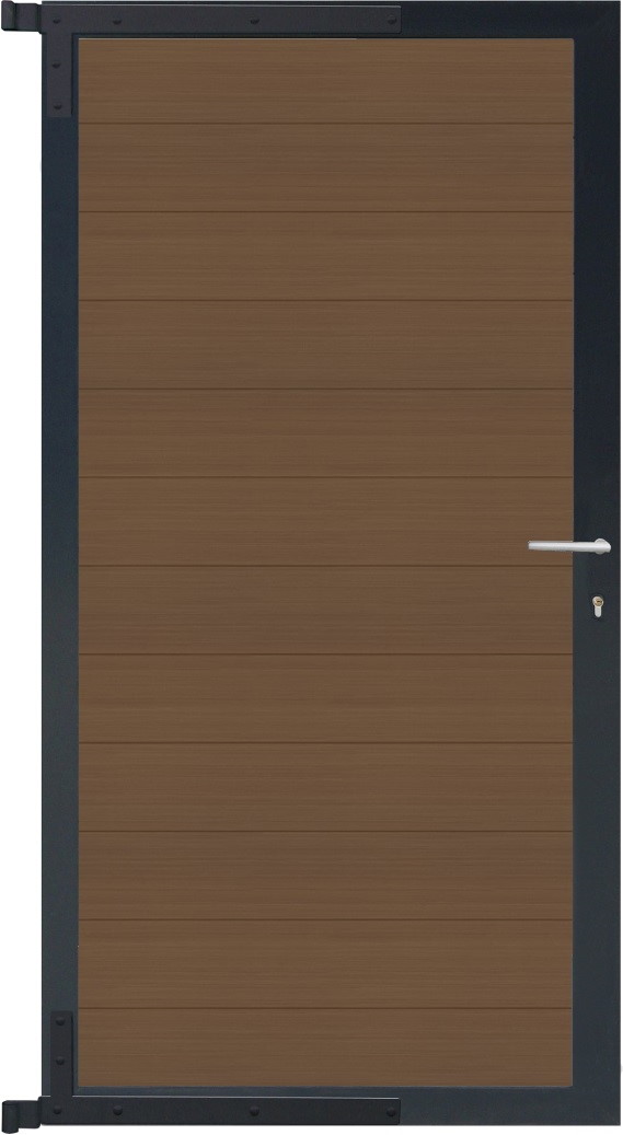 TETZNERJENT MAX-Tor-Komplettset 90 x 173 cm, Füllung teak 16971063