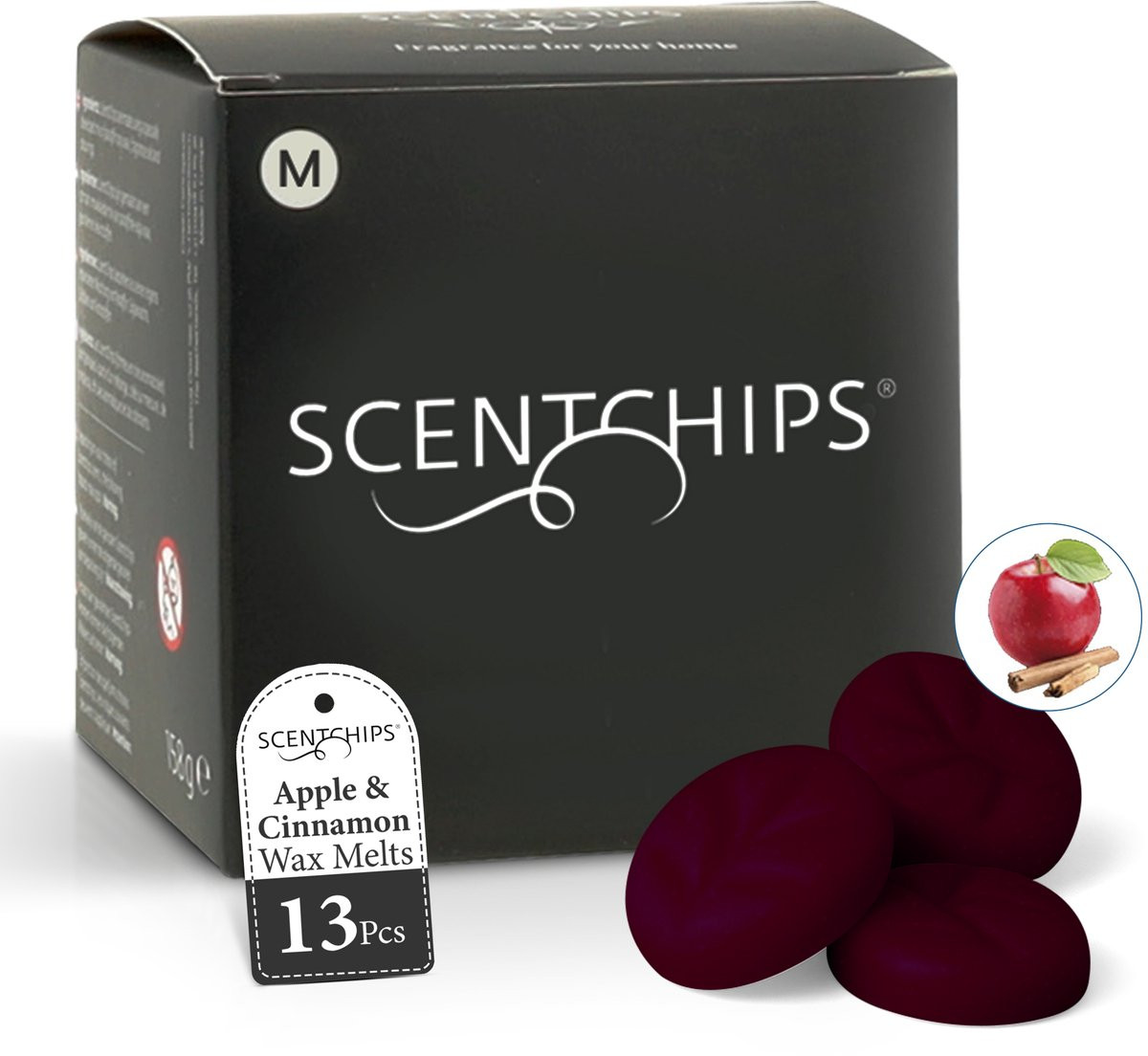 Scentchips Appel & Kaneel Geurblokjes - Huisparfum Waxmelts - 13 stuks