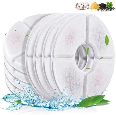 Uplifted Finds Multi Stage Automatic Pet Fountain Replacement Filters 8 Pack