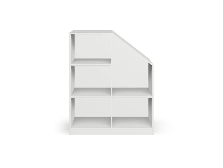 Schlichter Dachschrägenschrank Premium Dekore Weiß­grau