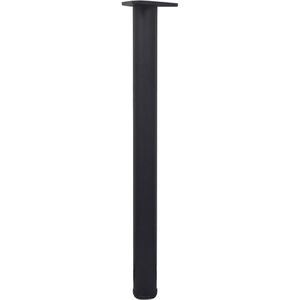 vidaXL Tischbein 242148, schwarz aus Metall, Höhe 71cm, 4 Stück