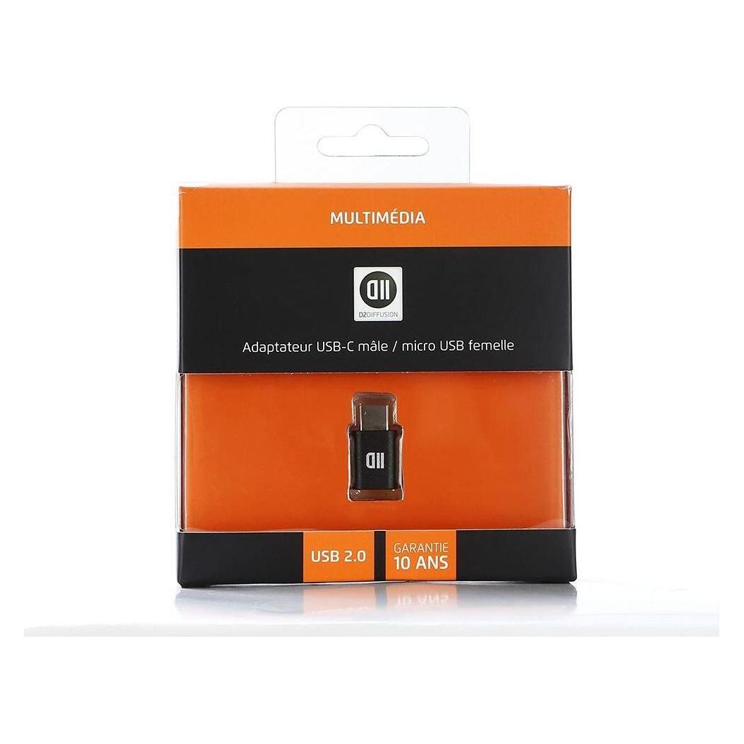 D2 Diffusion Adaptateur compatible Micro USB vers USB Type C (USB Typ-C) (D2USBCMICUSBFADP)