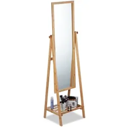 relaxdays Standspiegel »Bambus« braun