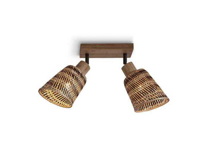 Good & Mojo Deckenleuchte GOOD\u0026MOJO, Naturfarben, Schwarz, 15x24x28 cm, LED-Leuchtmittel austauschbar, Lampen & Leuchten, Innenbeleuchtung, Deckenleuchten, Deckenleuchten
