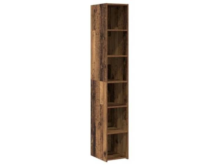 TEKGHUT Highboard Altholz 30 x 41 x 185 cm Holzwerkstoff Schmales Design, mehrere Regale, Bücher und Deko, Wohnzimmer, einfache Pflege mit feuchtem Tuch