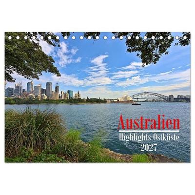 Australien - Highlights Ostküste (Tischkalender 2027 DIN A5 quer), CALVENDO Monatskalender