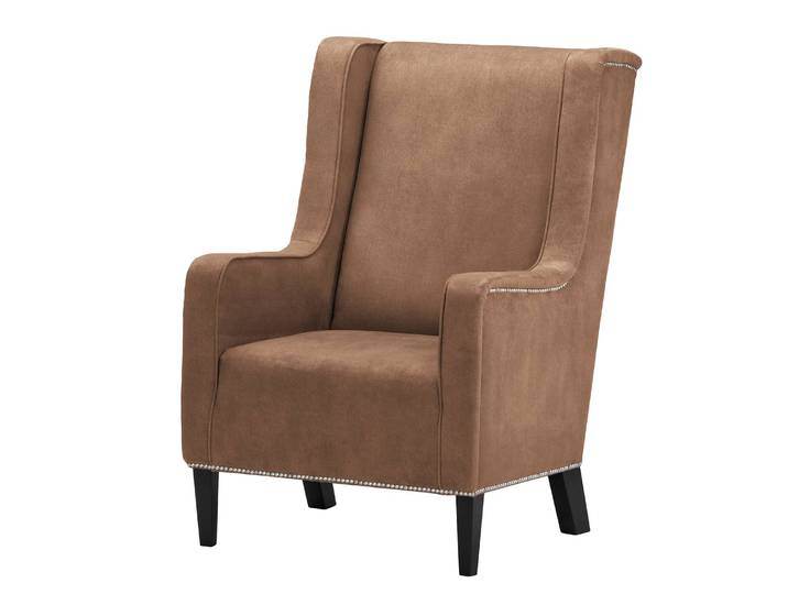 Fauteuil Mirina I Beige/Marron/Latte macchiatto Microfibre Yona Noir 69 x 103 x 87cm