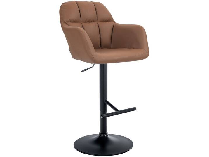 furnicato Barhocker Natoma Kunstleder 97-118 cm hellbraun (1 St)