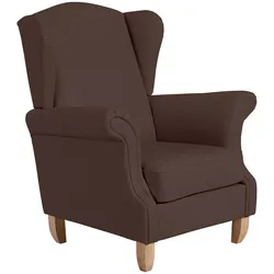 OHRENSESSEL Katria Bezug Kunstleder Buche natur / braun