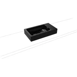 Kaldewei Cono Handwaschbecken 908106003701 55x30cm, ohne Überlauf, ohne Hahnloch, schwarz Perl-Effekt