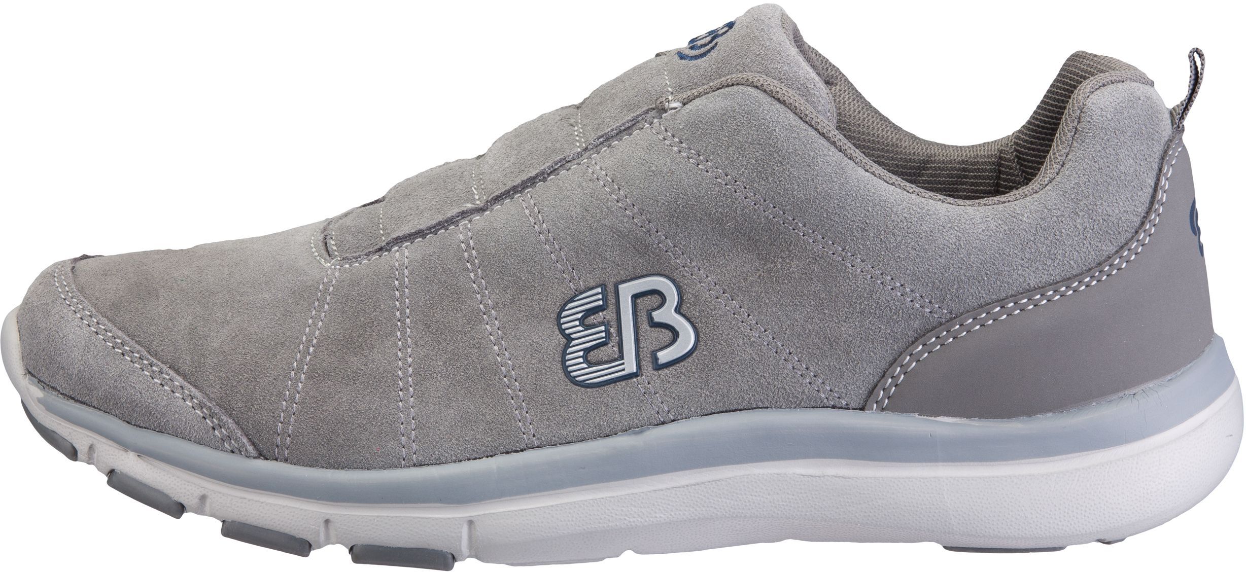 Sneaker BRÜTTING "Freizeitschuh Dallas Slipper", Herren, Gr. 41, grau, Veloursleder, Schuhe Sneaker grau 41